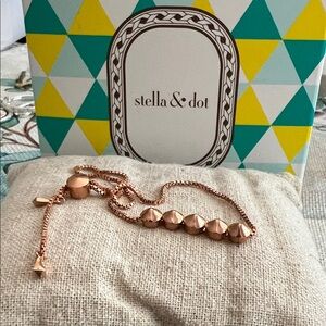Stella & Dot Rose Gold Geometric Bracelet